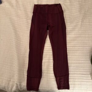 lululemon athletica Kids Burgundy Leggings